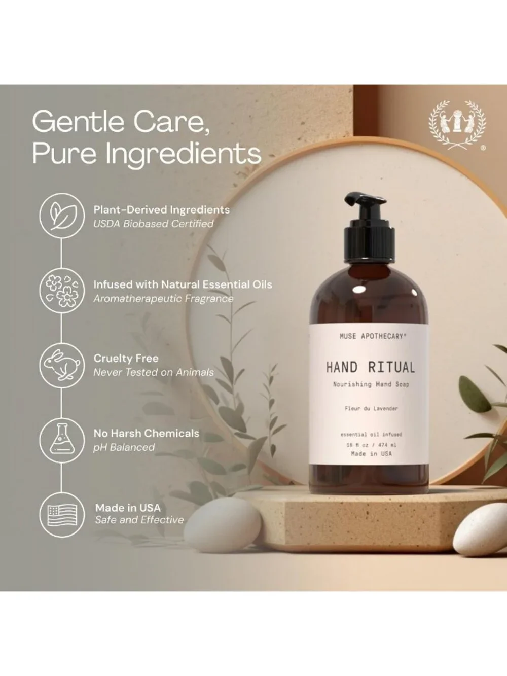 Aromatic Nourishing Hand Soap - Aloe, Eucalyptus & Lavender - 16 oz, 2 Pack